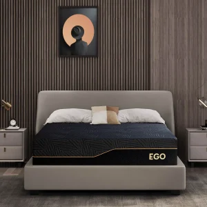 MLILY Ego Black Firm Cooling Gel Memory Foam Mattress, 14 inch Cal King Size Mattress in a Box